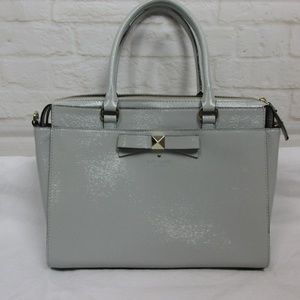Kate Spade Gray Shoulder Bag Gold Detail